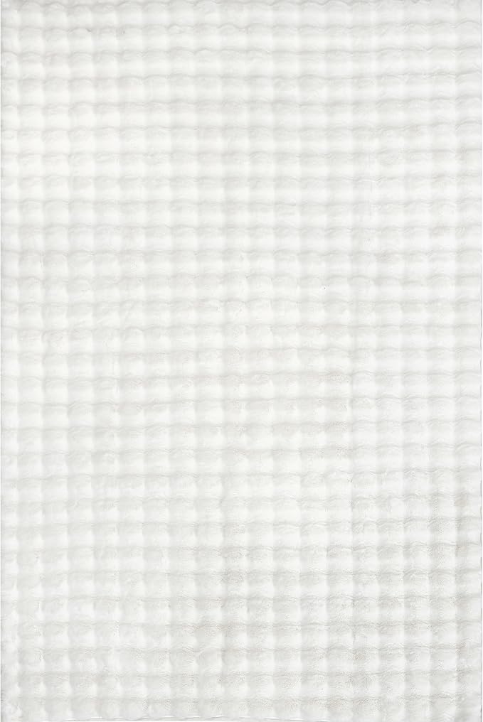 nuLOOM Jeni Off-White, Solid Faux Rabbit, Fluffy and Cozy, High Traffic - Image 5