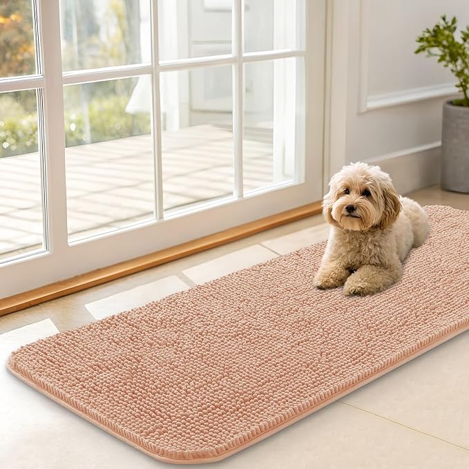 OLANLY Dog Door Mat for Muddy Paws 47x17, Absorbs Moisture and Dirt, Absorbent by OLANLY