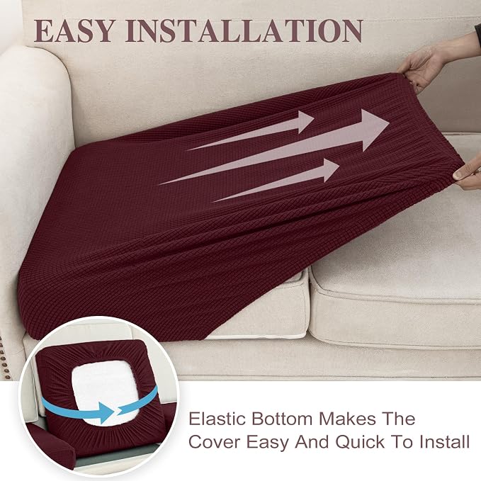 Couch Cushion Covers Seat Cushion Cover Stretch Couch Cover Separate Sectional - Image 5
