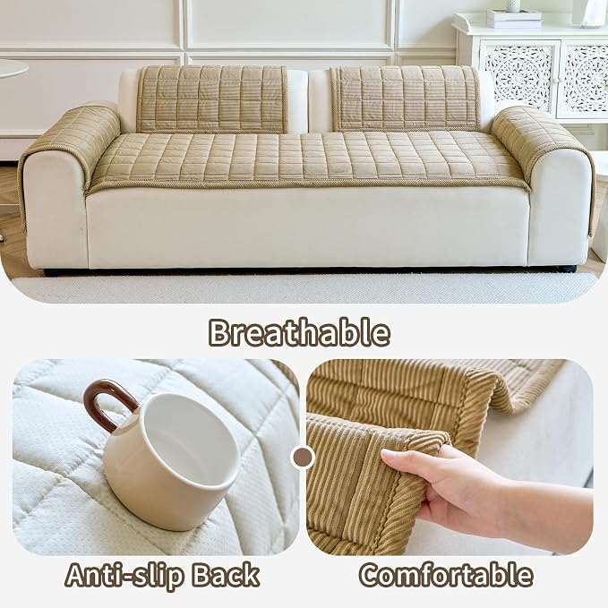 Couch Covers for Dogs Washable, Non Slip Couch Covers for Loveseat Sofa Pet - Image 5
