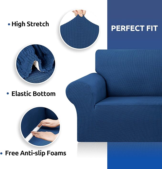 KEKUOU Stretch Single Sofa Slipcover 1 Piece Couch Sofa Cover Furniture - Image 4