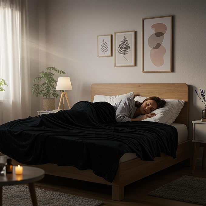 Utopia Bedding Ultra Soft Fleece Bed Blanket King Size Black | Microfiber Plush - Image 6