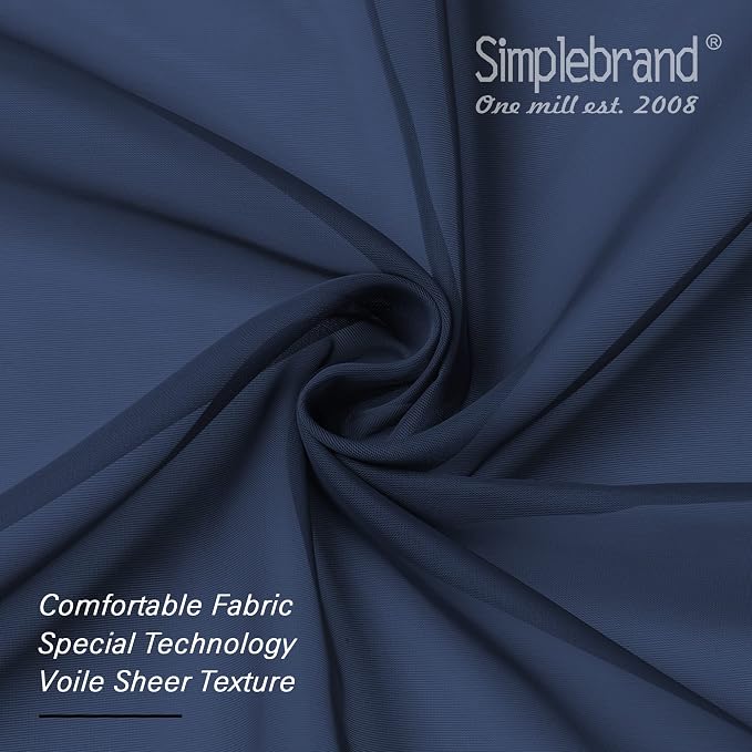 Simplebrand Sheer Curtains 72 Inches Long 2 Panels - Image 5