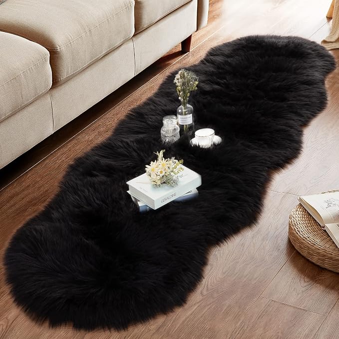 Ciicool Ultra Soft Faux Sheepskin Fur Rug Fluffy Rug - Image 2