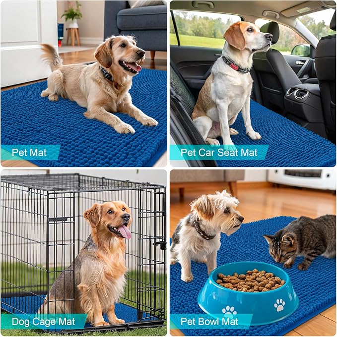 OLANLY Dog Door Mat for Muddy Paws 59x35, Absorbs Moisture and Dirt, Absorbent - Image 7