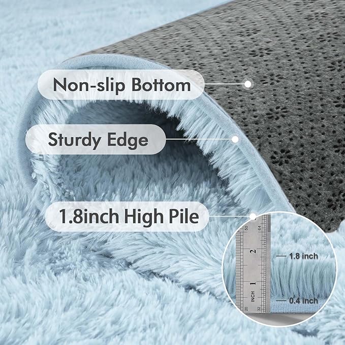 5x7 Ft Shag Area Rug for Bedroom, Ultra Soft Fluffy Furry Rugs for Living Room - Image 5