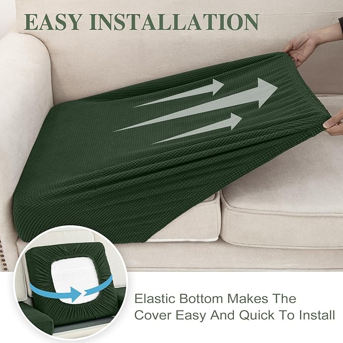 Couch Cushion Covers Seat Cushion Cover Stretch Couch Cover Separate Sectional - Image 5
