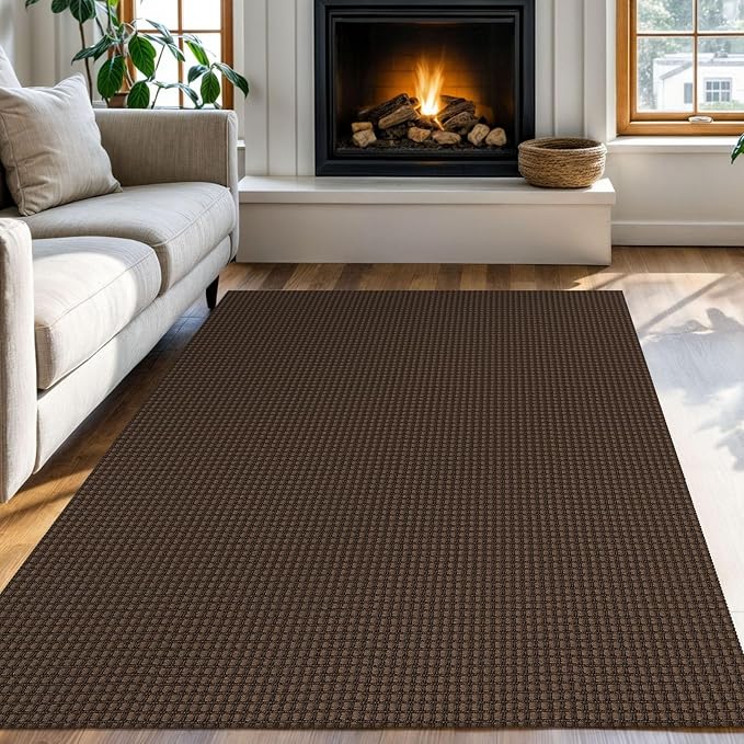 KOZYFLY Washable Area Rug 4x6 ft Non Slip Rubber Backed Living Room Rugs - Image 8