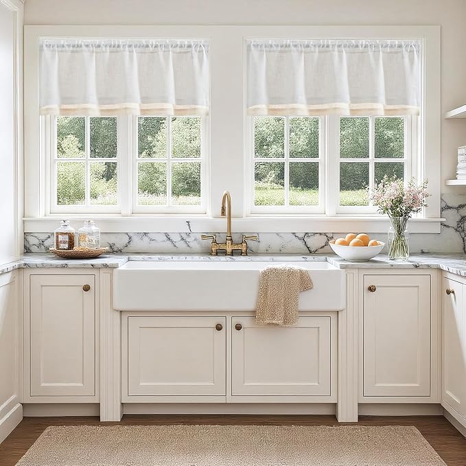 jinchan Linen Farmhouse Valances - Image 3