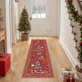 UERMEI Christmas Runner Rug for Hallway: 2x6 Neutral Modern Festive Low Pile by UERMEI