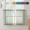 Aiyufneg Small Sheer Tier Curtains Half Kitchen Curtain Sheers Light Filtering by Aiyufeng
