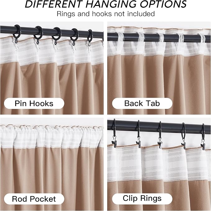 RYB HOME Blush Velvet Curtains - Image 4