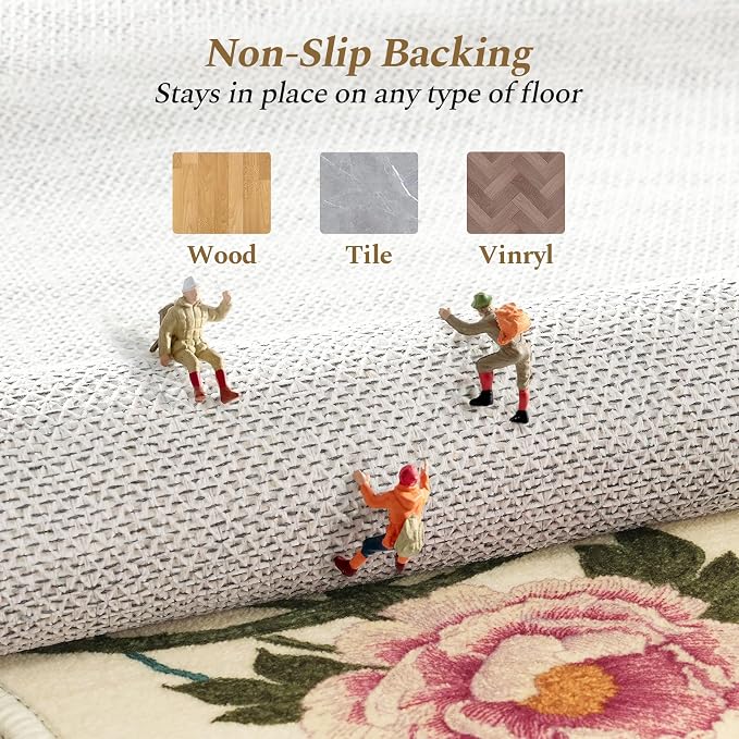Rugflix 2x6 Runner Rug for Hallway, Washable Kitchen Runner Non Slip, Soft Low - Image 7