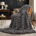 Cozy Bliss Faux Fur Bubble Throw by CozyBliss