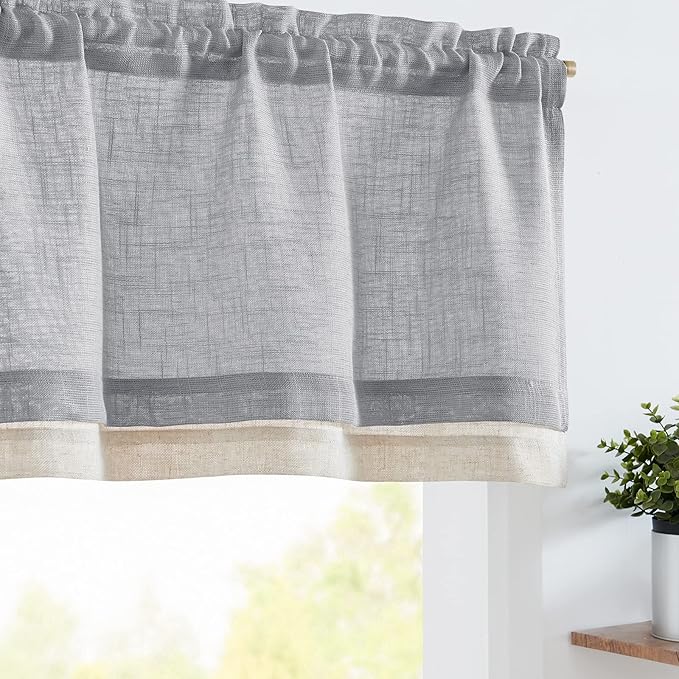 jinchan Linen Farmhouse Valances by JINCHAN