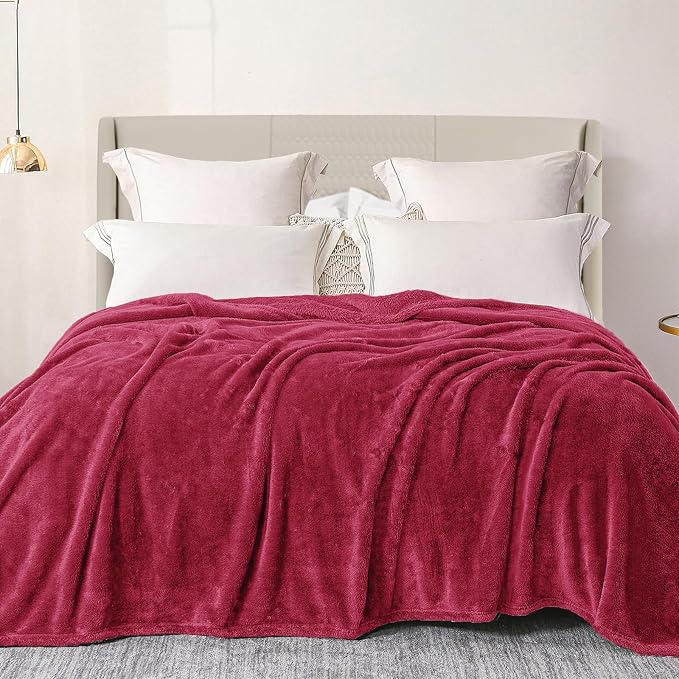 Exclusivo Mezcla Plush Fuzzy Fleece Bed Blanket King Size, Super Soft, Fluffy by ExclusivoMezcla