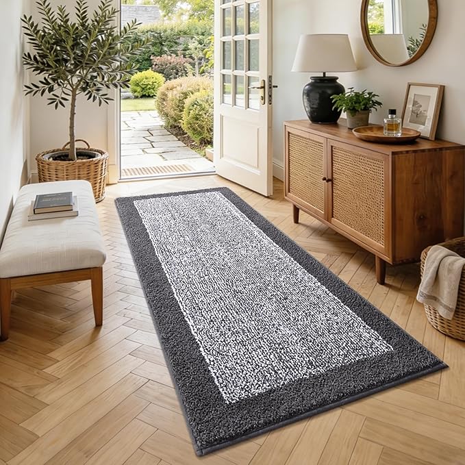 60x24 Long Bathroom Rugs Washable Non Slip, Soft Absorbent Quick Dry Mats - Image 3