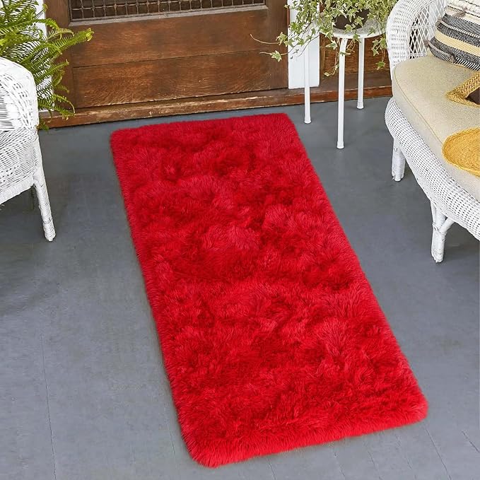 Amearea Shag Fluffy Small Rug, 2x4 Feet Throw Rugs - Image 8