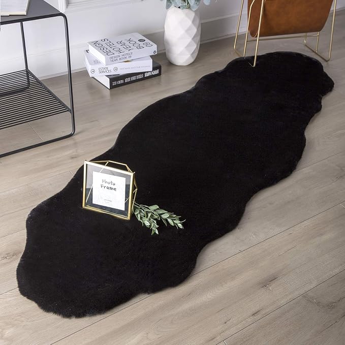 Ashler HOME DECO Ultra Soft Faux Rabbit Fur Chair Couch Cover Area Rug - Image 2