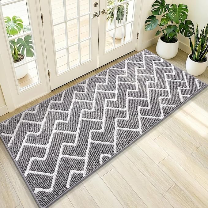 OLANLY Front Door Mat, Non-Slip Rubber Backing, Dirt Resistant and Absorbent by OLANLY