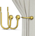 Hion Curtain Holdbacks Gold 2pcs, Curtain Tiebacks Wall Mounted Curtain Hooks by Hion