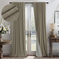 Pitalk Taupe Blackout Curtains 84 Inches Long by Pitalk