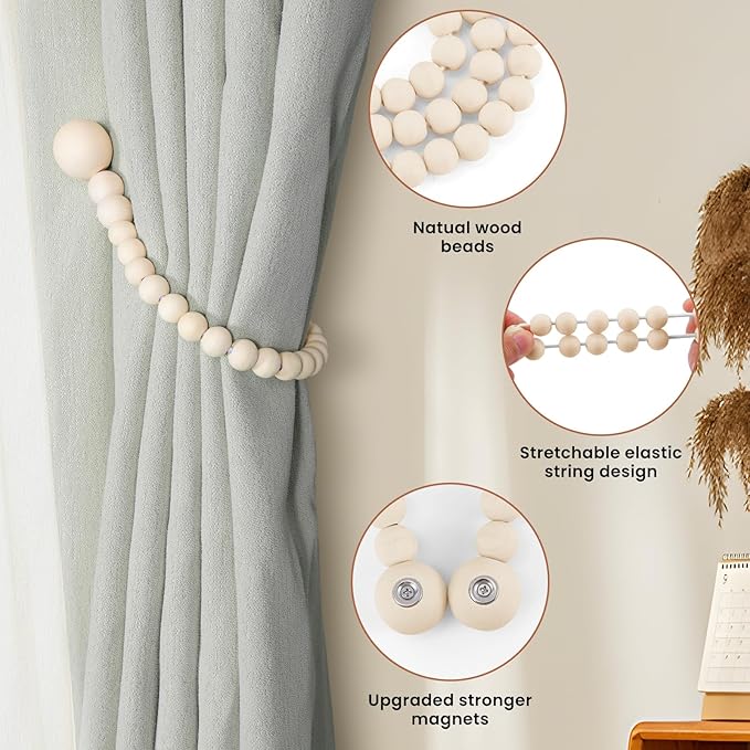 KLOGTSIND Magnetic Curtain Tiebacks, Curtain Holdbacks - Image 5