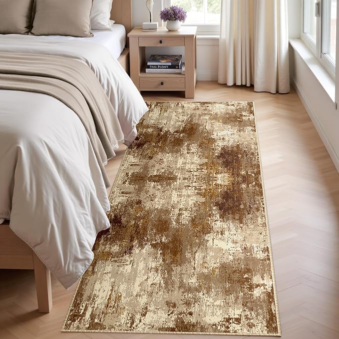 Washable Area Rugs 2'x8' Non-Slip Modern Abstract Soft - Image 4