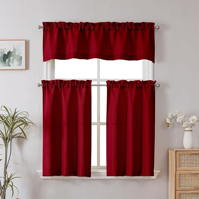 Chyhomenyc Red Short Curtain Valance - Image 2