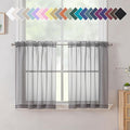 Aiyufneg Small Sheer Tier Curtains Half Kitchen Curtain Sheers, Light Filtering by Aiyufeng