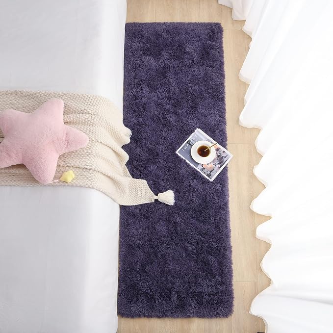 Chicrug Soft Runner Rug for Bedroom Living Room Plush Fluffy Rug 2x6 Feet - Image 4
