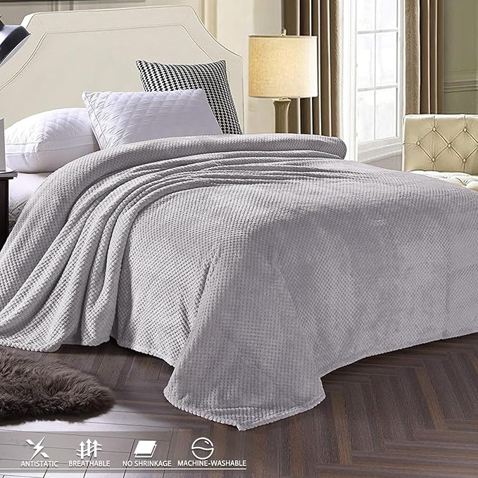 Exclusivo Mezcla Fleece Bed Blanket King Size, Super Soft and Warm Blankets - Image 3