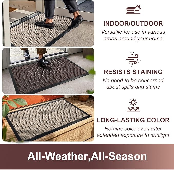 Mibao Front Door Mat, Heavy Duty Durable Welcome Mat - Image 5