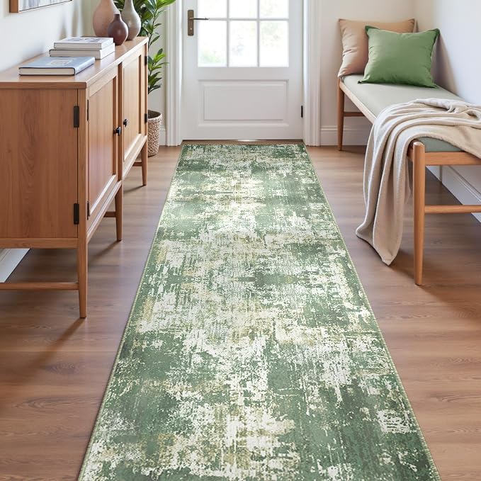 Washable Area Rugs 2'x6' Non-Slip Modern Abstract Soft - Image 4