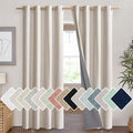 NICETOWN Brich Vintage Open Linen Weave Flax Thermal Curtains, 100% Blackout by NICETOWN