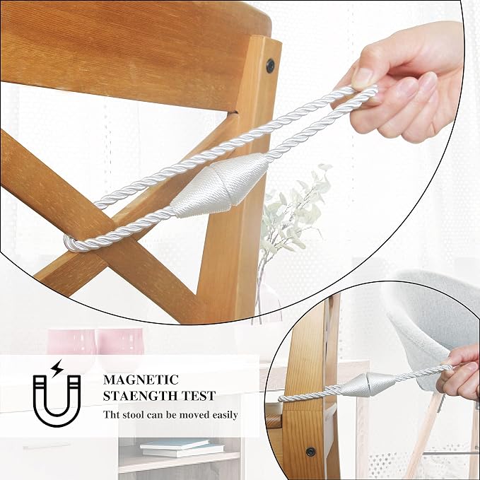 6 Pack Magnetic Curtain Tiebacks Rope Modern Handmade Curtain Tie Backs - Image 4