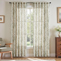 jinchan Linen Blend Floral Curtains by JINCHAN