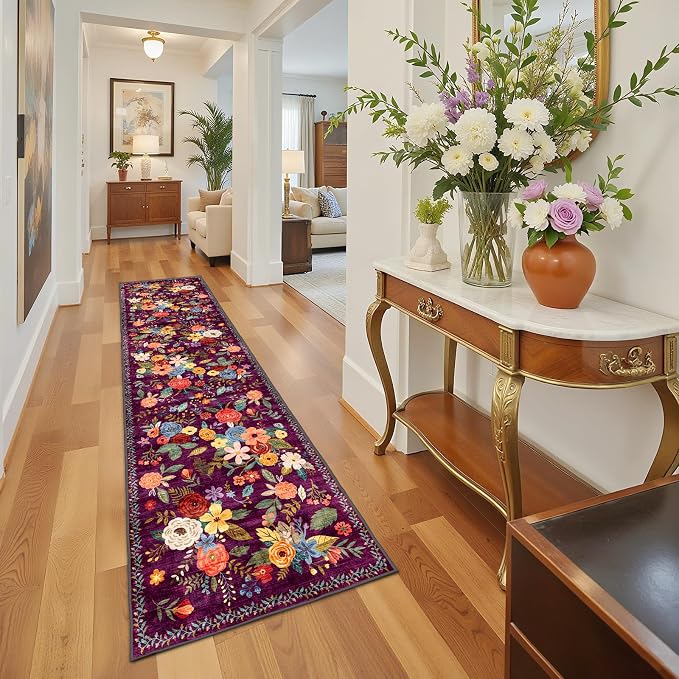 Rug for Hallways Kitchen Rug 2'6" x 14', Non Slip Washable Rugs - Image 5