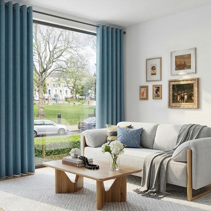 100% Blackout Shield Linen Blackout Curtains - Image 5