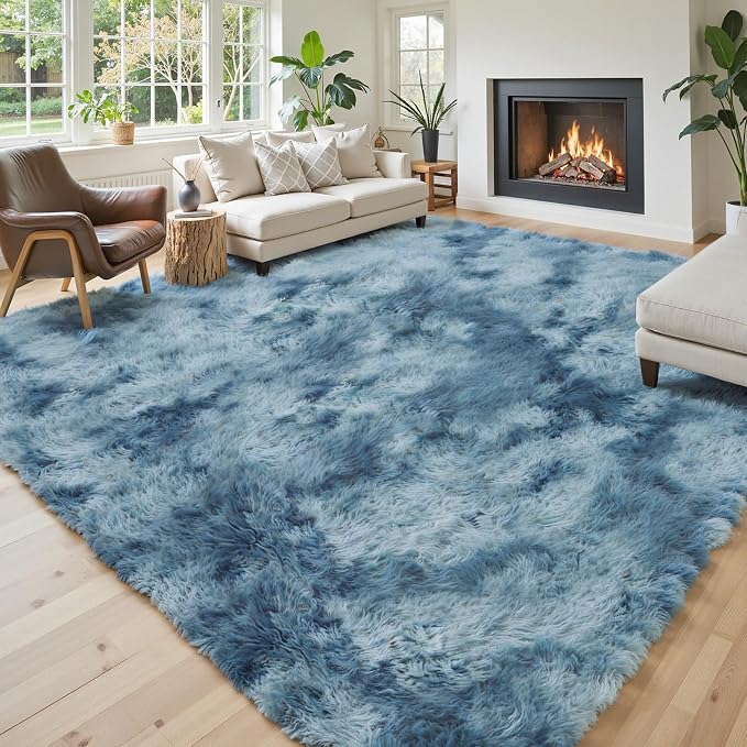 8x10 Area Rugs for Living Room Bedroom Fluffy, Large Area Rug Shag Shaggy - Image 2