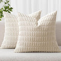 MIULEE Pack of 2 Corduroy Decorative Throw Pillow Covers 20x20 Inch Soft Boho by MIULEE