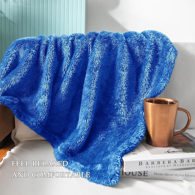 Exclusivo Mezcla Plush Fuzzy Fleece Bed Blanket Twin Size, Super Soft, Fluffy - Image 6