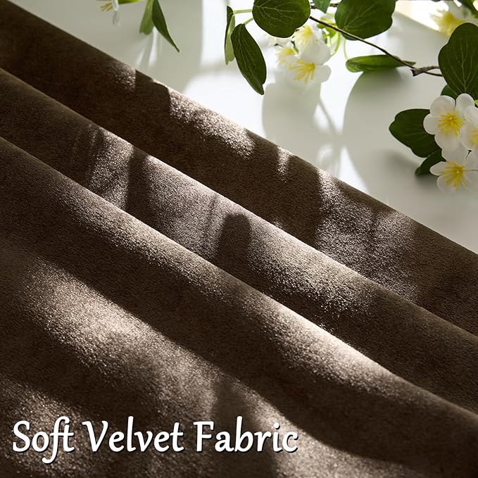 GIGIZAZA Brown Velvet Pillow Covers 12x20, Small Solid Throw Pillow Covers - Image 4