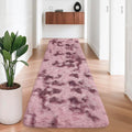 Tie-Dyed Blush 2x8 Machine Washable Runner Rugs by JiaoBaba