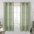LAMIT Faux Linen Curtains 63 inches Long by LAMIT