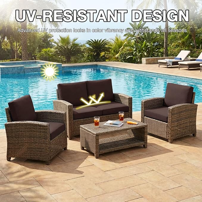 hyha 12Pcs Patio Cushion Covers, Stretch Outdoor Couch Cushion Covers - Image 6