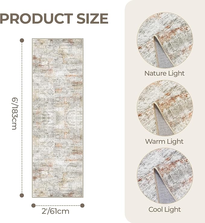 Washable Runner Rugs for Bedroom - Image 2