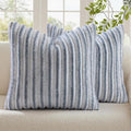 decorUhome Cozy Faux Fur Throw Pillow Covers 22x22 Set of 2 Decorative Soft by decorUhome