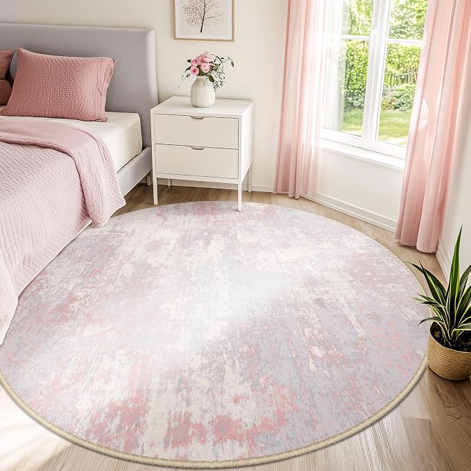 Washable Area Rugs 8ft Non-Slip Modern Abstract Soft by RELEANY