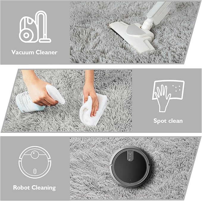 Shag Area Rug for Bedroom 4x6, Soft Fuzzy Rug Non-Shedding Indoor Plush Carpet - Image 4
